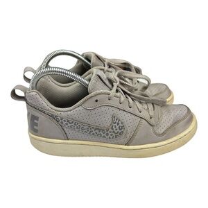 Nike Court Grey Cheetah Print Sneakers Size 6Y